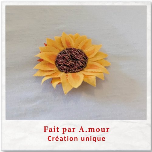 Broche tournesol