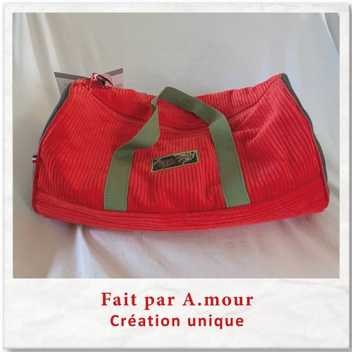 Sac polochon coquelicot