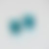 Vendu - boucles d'oreilles bulle d'eau (puces) demi-sphère turquoise