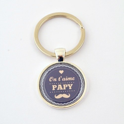 Porte-clef "on t'aime papy"