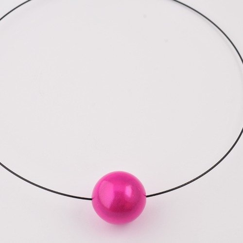13 couleurs - collier ras de cou câblé  et perle magique