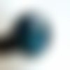 Bague en ormeau superbe coquillage bleu sur anneau réglable argenté