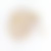 Cabochons strass plats à coller 3mm beige à reflets multicolores