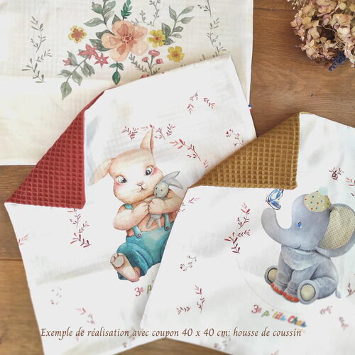 Coupons couture diy- motif pour bébé