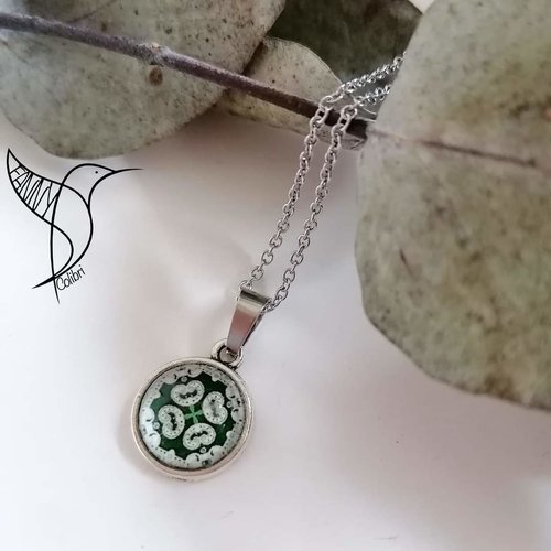 Collier inox bien-être mandala