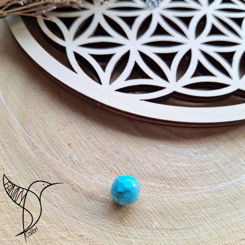 Collier ras du cou réglable turquoise