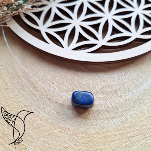 Collier ras du cou réglable lapis-lazuli
