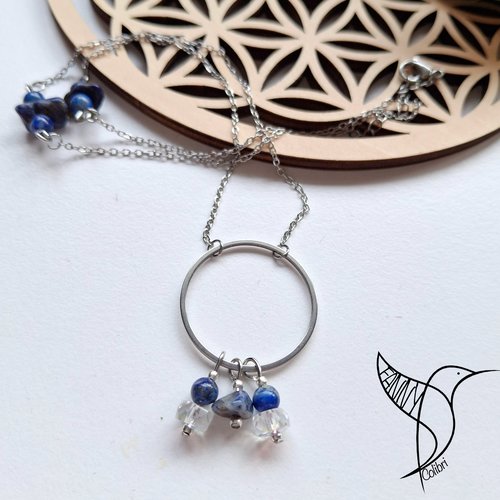 Collier réglable lapis-lazuli