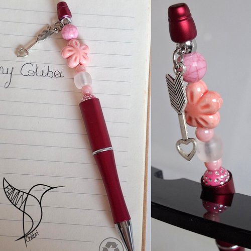Stylo flèche rose et bordeaux