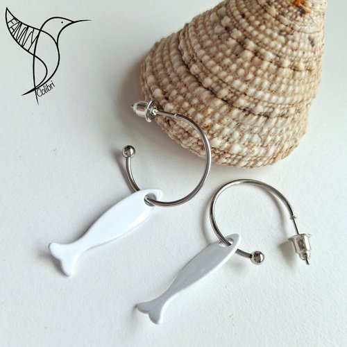 Boucles d'oreilles créoles starfish