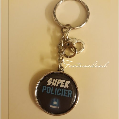 Super policier porte-clés