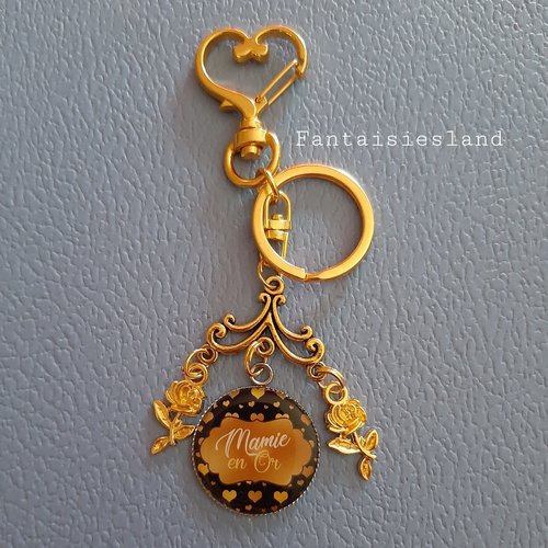 Une mamie en or- bijou accroche clés
