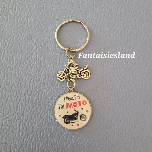 Jpeux pas j'ai moto - porte-clés argenté