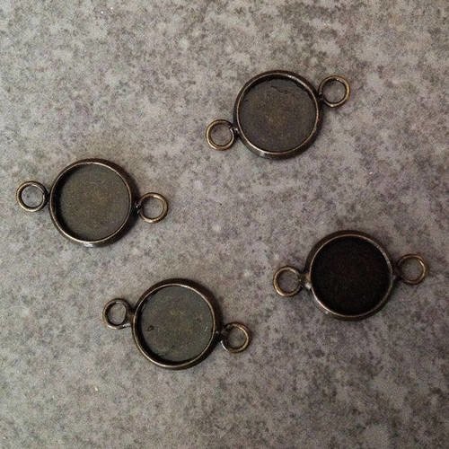 5 CONNECTEURS pour CABOCHON 10 mm