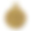 Breloque pièce 1/4 dollar 12 mm en zamak doré décor 2 faces lot de 2 
