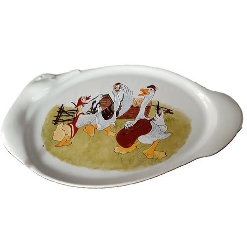 Plat canard en céramique