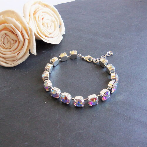 Bracelet en cristal de swarovski, bijoux chic et simple, bracelet de mariée, cadeau de retraite, cadeau pour elle, bijoux de l’opéra