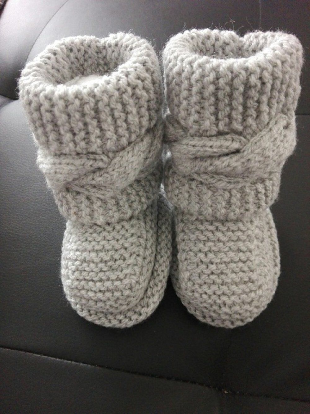 Chaussons Botte En Laine Gris Pour Bebe 0 6 Mois Un Grand Marche