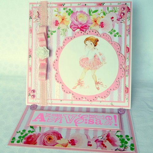 Carte Anniversaire Enfant Theme Danseuse Et Fleur Un Grand Marche