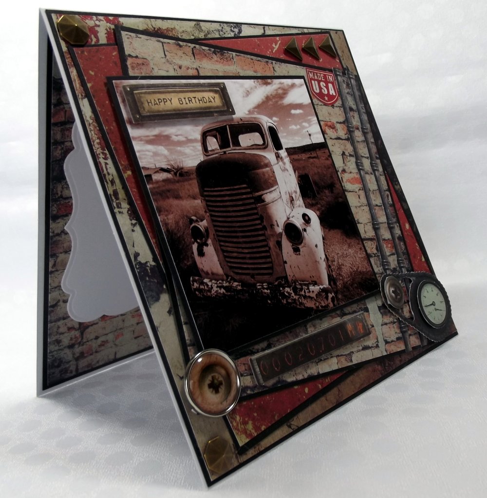 Carte Anniversaire Pour Homme Motif Voiture Americaine Fait Main Un Grand Marche