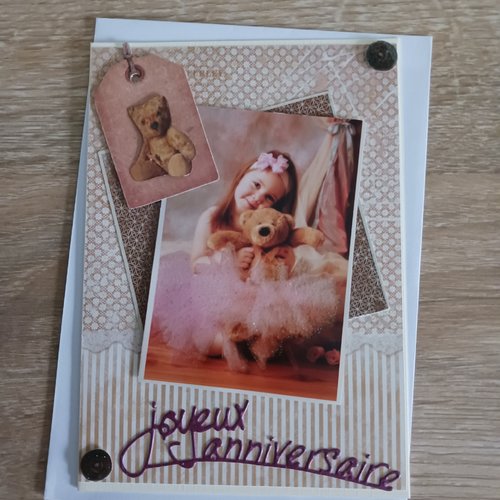 Carte anniversaire "petite fille"