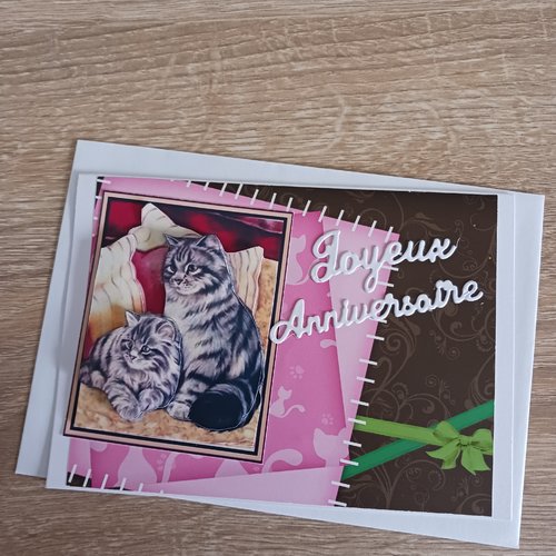 Carte anniversaire "chat"