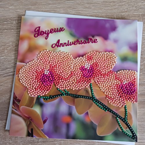 Carte floral" orchidée"