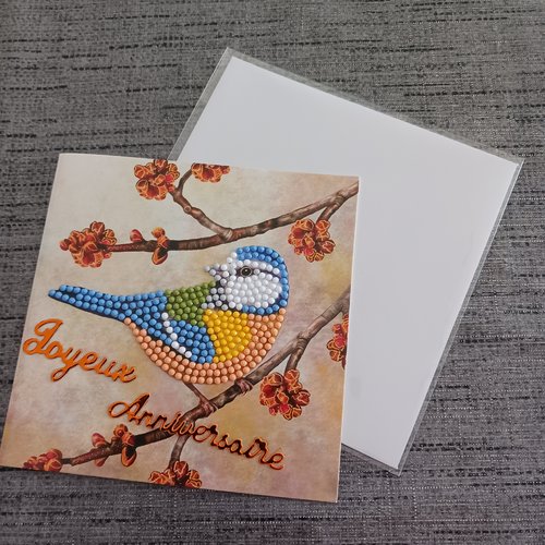 Carte anniversaire "oiseau"