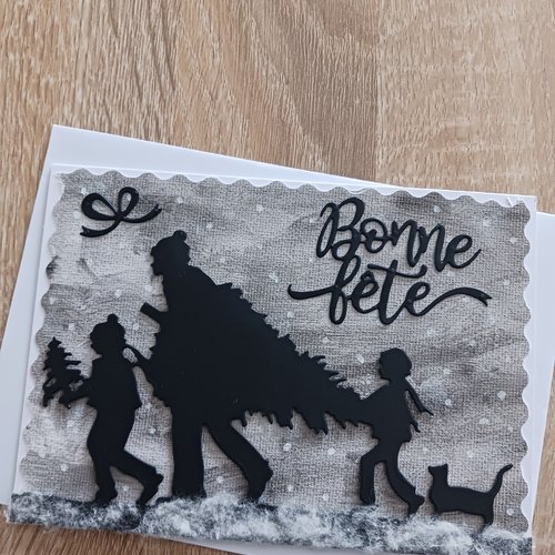 Carte noël "scène de vie"