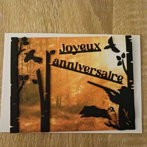 Carte anniversaire "chasseur"