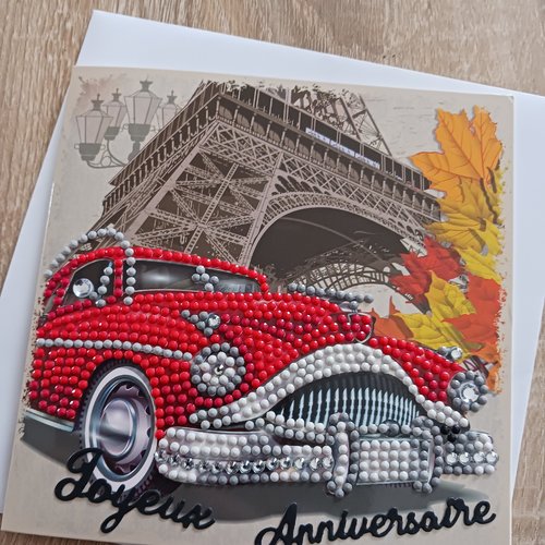 Carte anniversaire "voiture"