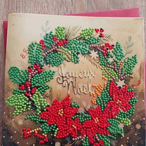 Carte noël "couronne"