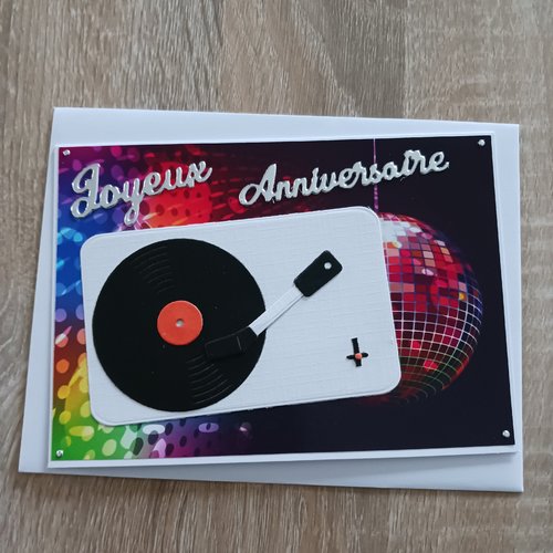 Carte anniversaire "disco"