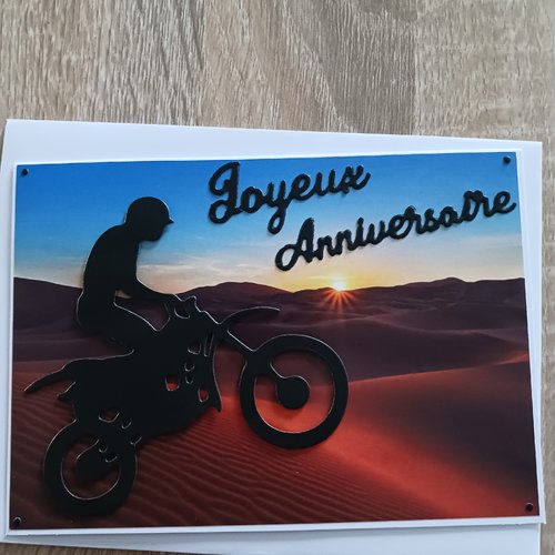 Carte anniversaire "moto cross"