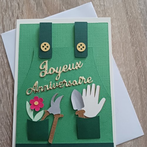 Carte anniversaire "jardinier"