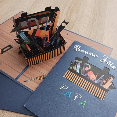 Carte "bonne fête papa" pop up "bricolage"