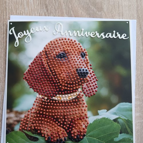 Carte anniversaire " teckel"