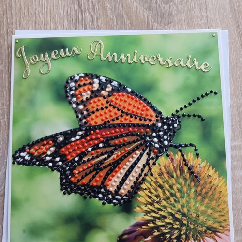 Carte anniversaire " papillon"