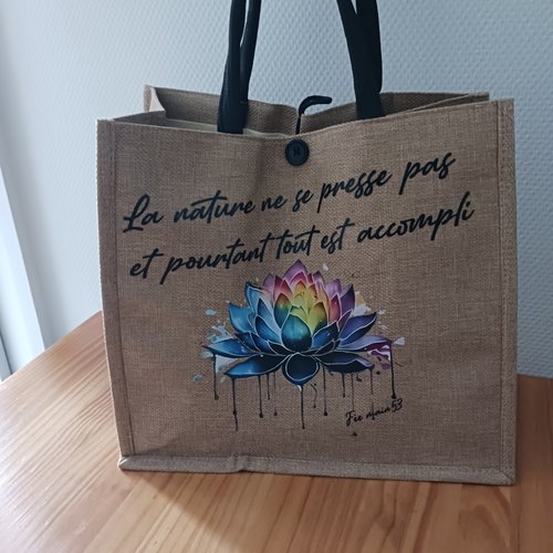 Sac cabas "fleur de lotus"