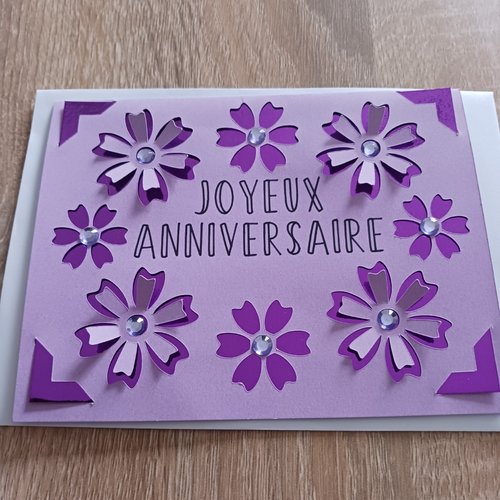 Carte anniversaire "fleurs"