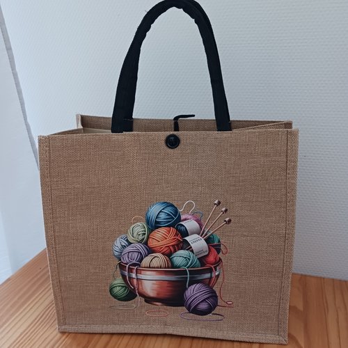 Sac cabas "pelotes de laine"