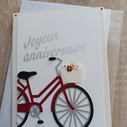 Carte anniversaire "vélo"