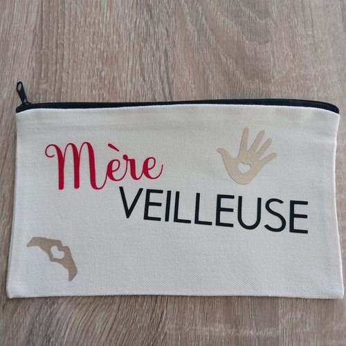 Trousse maquillage "mère veilleuse" en tissu