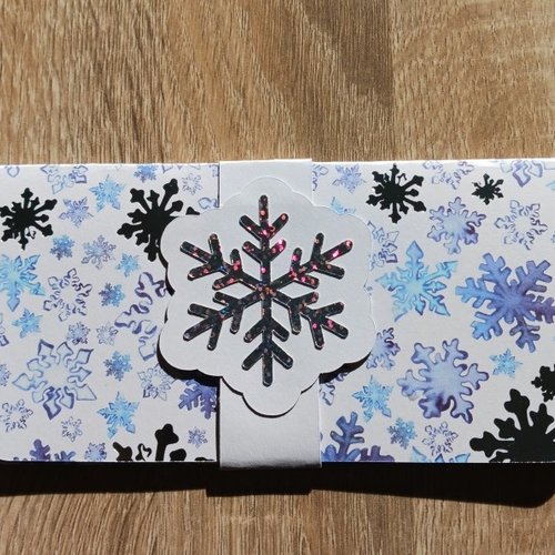 Pochette cadeau "flocon neige"