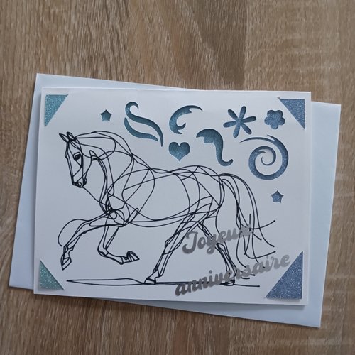Carte anniversaire "cheval"