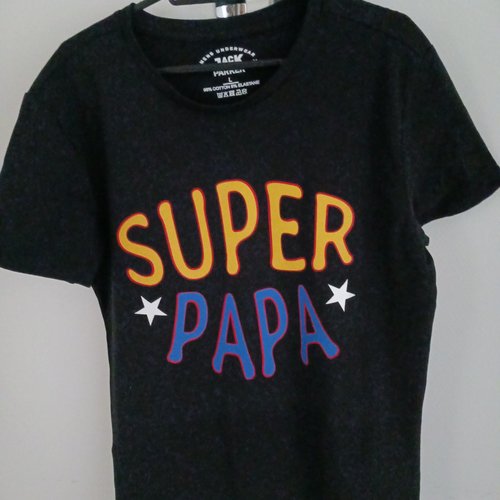 T.shirt personnalisé "super papa"