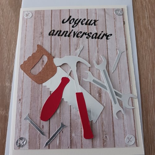 Carte anniversaire "outils"