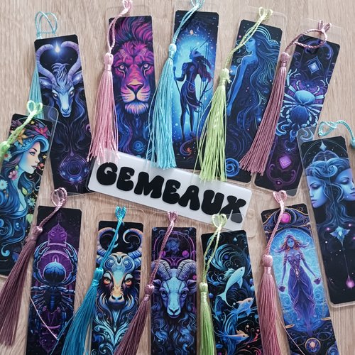 Marque page plexi "signe du zodiaque"