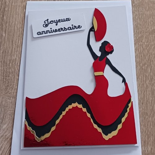 Carte anniversaire "danseuse"