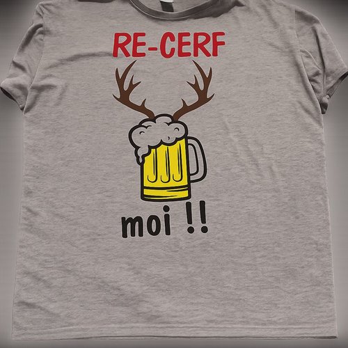 T.shirt personnalisé "re-cerf moi"